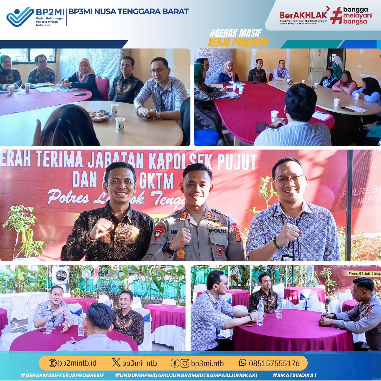 BP3MI NTB Dampingi LPSK, Silaturahmi Ke Polres Lombok Tengah dan UPTD PPA Lombok Tengah