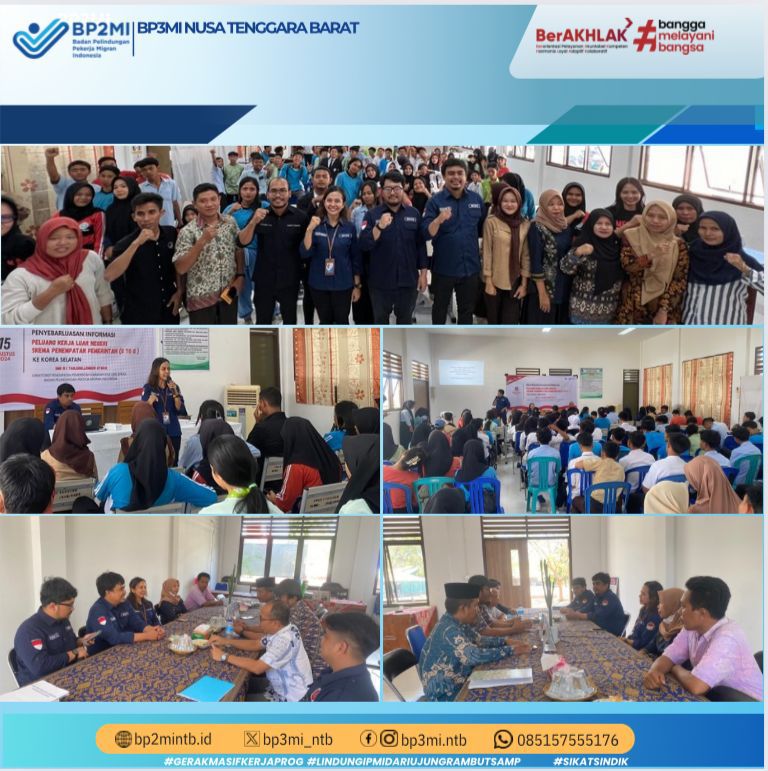 BP3MI NTB Gandeng Direktorat Penempatan Pemerintah Kawasan Asia-Afrika Bahas Migrasi Aman di SMKN 1 Gangga