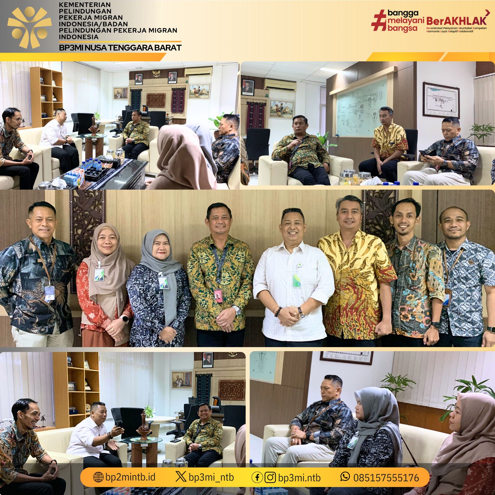 BP3MI NTB Bersama BPJS TK Silaturahmi ke Angkasa Pura Indonesia, Bahas Persiapan Launching Layanan BPJS TK di Lounge PMI