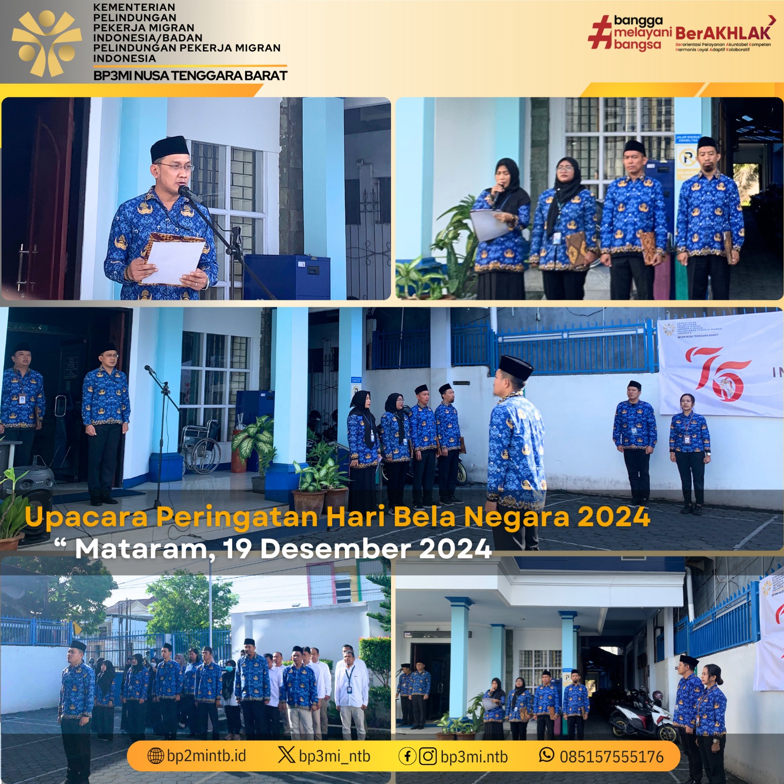 BP3MI NTB Selenggarakan  Upacara Hari Bela Negara