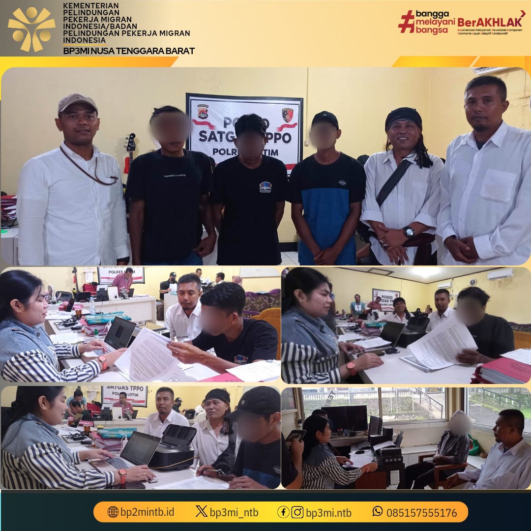 BP3MI NTB Dampingi CPMI menjadi Saksi Korban TPPO