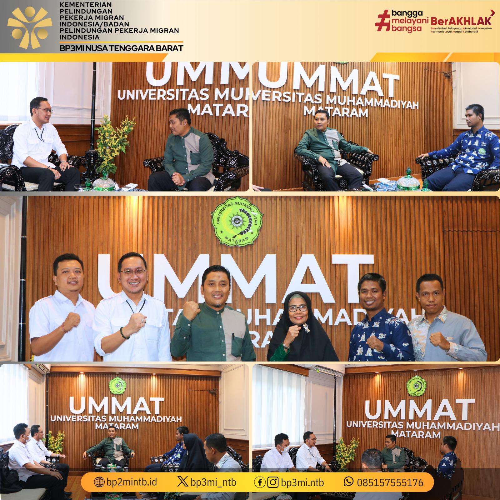 Silaturahmi ke UMMAT, BP3MI NTB Sampaikan Rencana Kunjungan Wamen KP2MI/BP2MI
