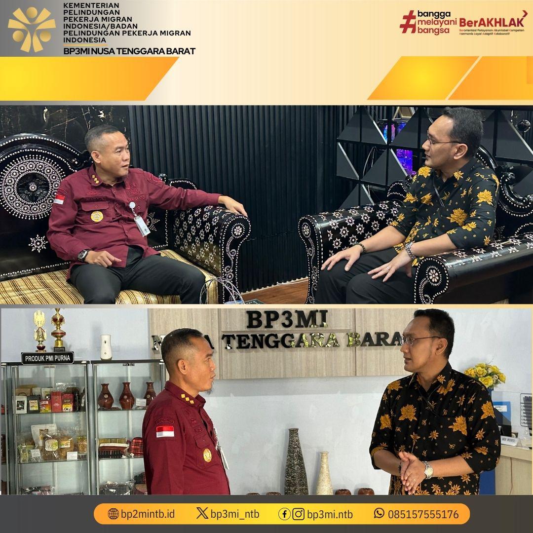 Tingkatkan Kolaborasi, Imigrasi Kelas I TPI Mataram Kunjungi BP3MI NTB