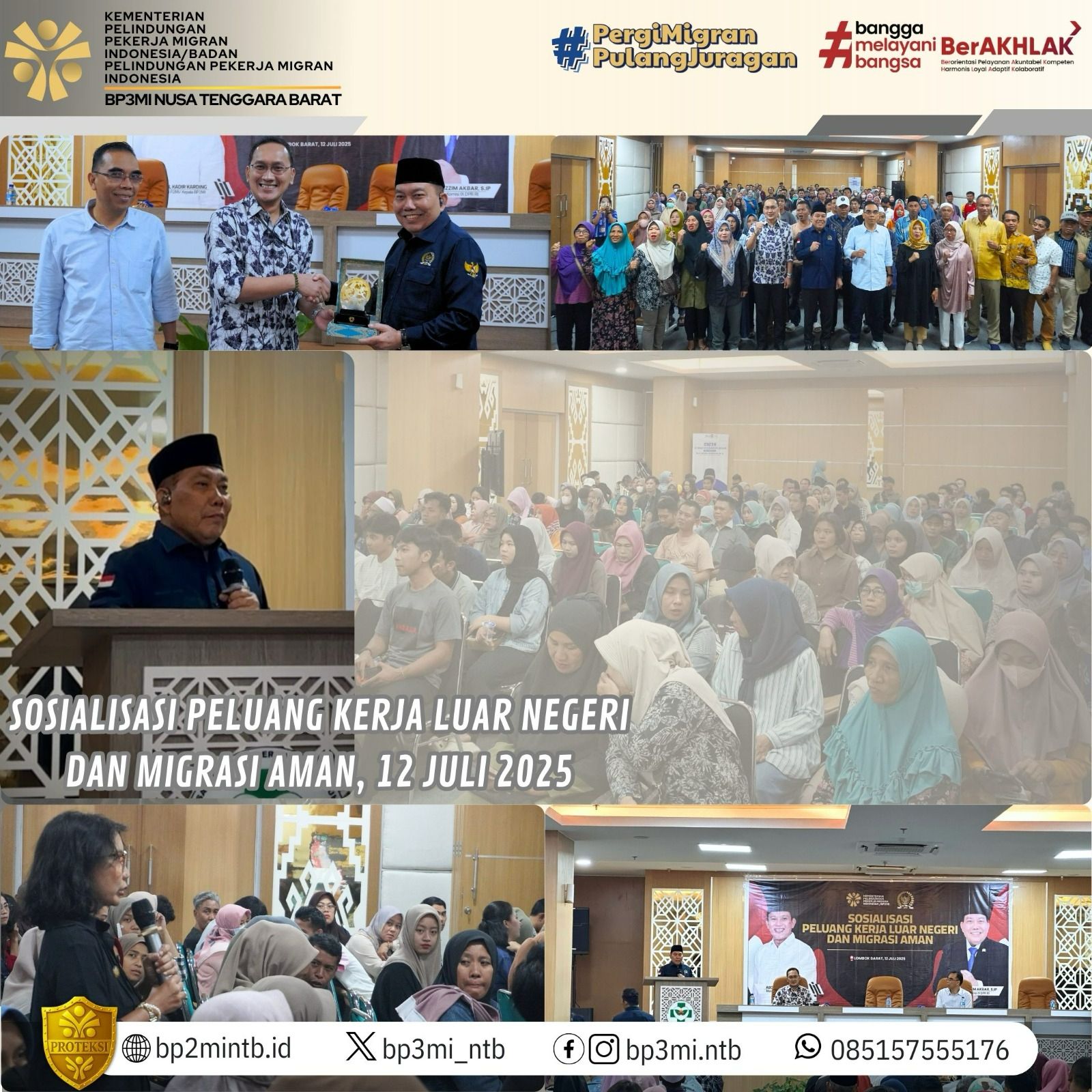 BP3MI NTB Bersama Komisi IX DPR RI Laksanakan Sosialisasi Migrasi Aman di Gerung Lombok Barat