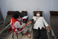 Sambut HBMI, UPT BP2MI Wilayah NTB Selenggarakan Donor Darah dan Sosialisasi Produk Bank Mandiri dan Pegadaian